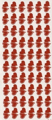 Naklejki samoprzylepne Dwa serca czerwone 1950C