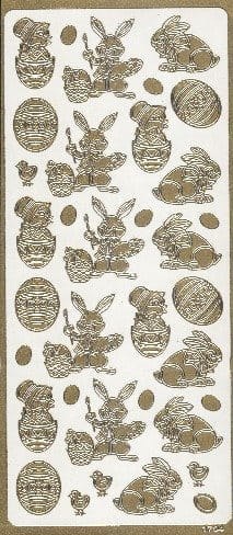 Naklejki samoprzylepne Wielkanocna złota 1704Z