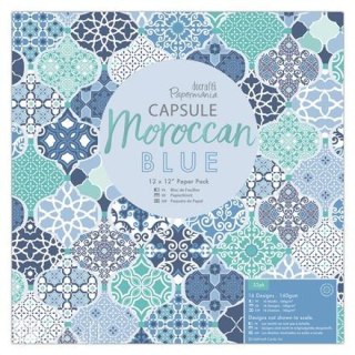 PAPERMANIA - ZESTAW PAPIERÓW 30,5 CM X 30,5 CM - CAPSULE - MOROCCAN BLUE (32 KARTKI) PMA-160261