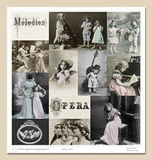 Papier do scrapbookingu 30x30cm VINTAGE 4007