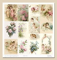 Papier do scrapbookingu 30x30cm VINTAGE 4010