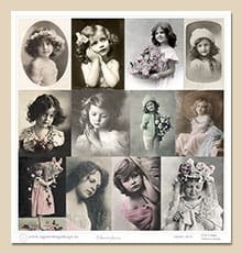 Papier do scrapbookingu 30x30cm VINTAGE 4016