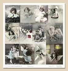 Papier do scrapbookingu 30x30cm VINTAGE 4017