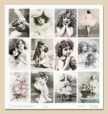 Papier do scrapbookingu 30x30cm VINTAGE 4018