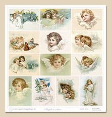 Papier do scrapbookingu 30x30cm VINTAGE 4019