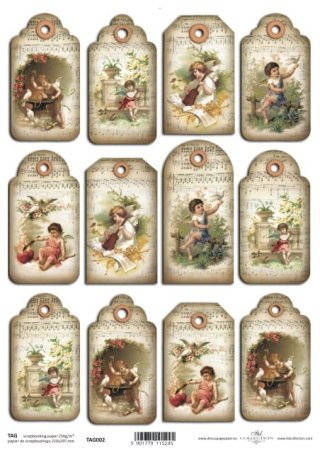 Papier do scrapbookingu A4 ITD TAG002