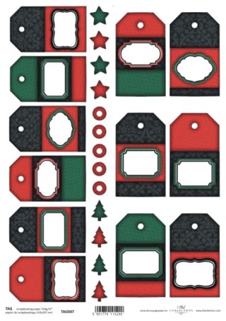 Papier do scrapbookingu A4 ITD TAG007