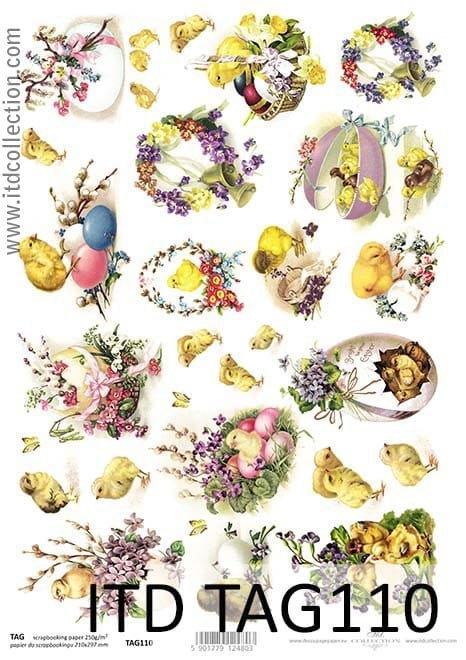 Papier do scrapbookingu A4 ITD TAG0110