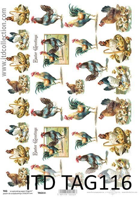 Papier do scrapbookingu A4 ITD TAG0116