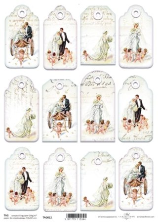 Papier do scrapbookingu A4 ITD TAG012