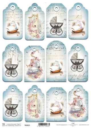 Papier do scrapbookingu A4 ITD TAG015