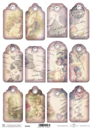 Papier do scrapbookingu A4 ITD TAG025