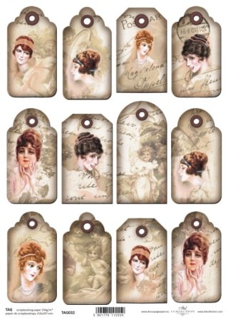 Papier do scrapbookingu A4 ITD TAG032