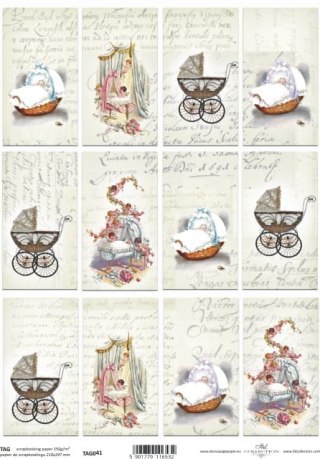 Papier do scrapbookingu A4 ITD TAG041