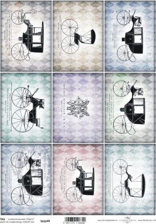 Papier do scrapbookingu A4 ITD TAG048