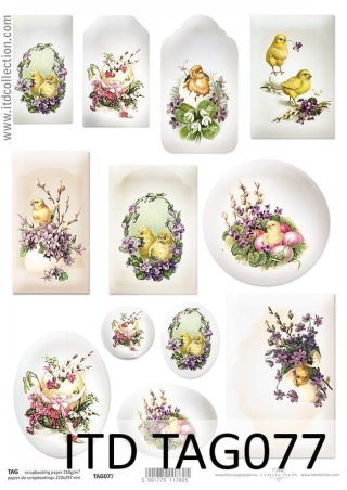 Papier do scrapbookingu A4 ITD TAG077