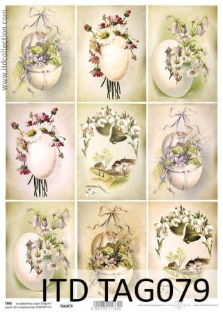 Papier do scrapbookingu A4 ITD TAG079