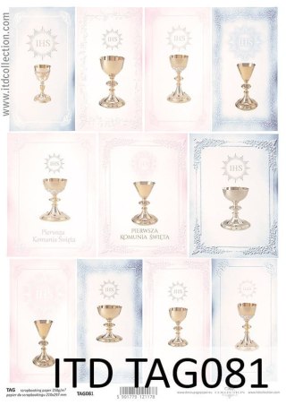 Papier do scrapbookingu A4 ITD TAG081