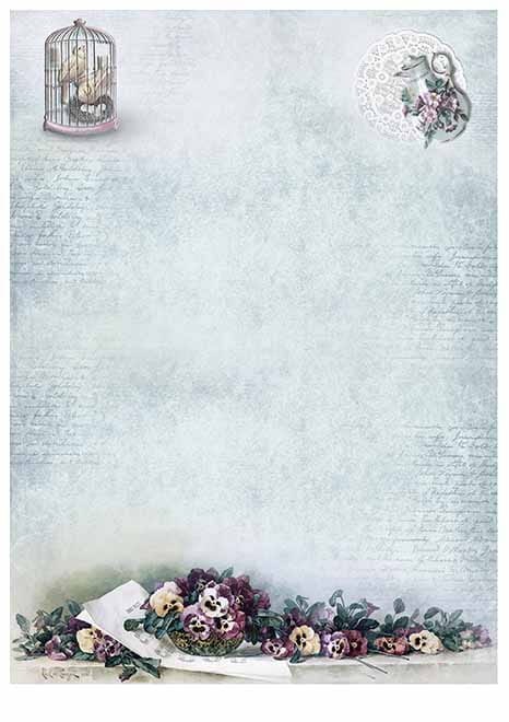 Papier do scrapbookingu Beautiful Roses A4 ITD SCRAP-08