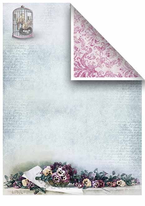 Papier do scrapbookingu Beautiful Roses A4 ITD SCRAP-08