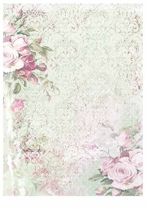 Papier do scrapbookingu Beautiful Roses A4 ITD SCRAP-08
