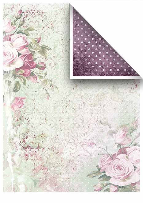 Papier do scrapbookingu Beautiful Roses A4 ITD SCRAP-08