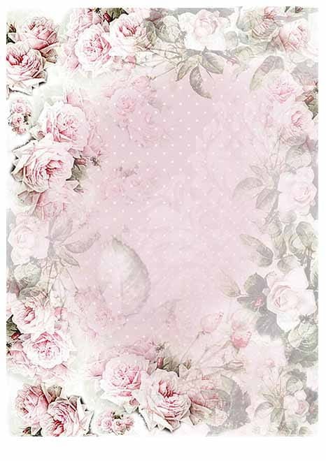 Papier do scrapbookingu Beautiful Roses A4 ITD SCRAP-08