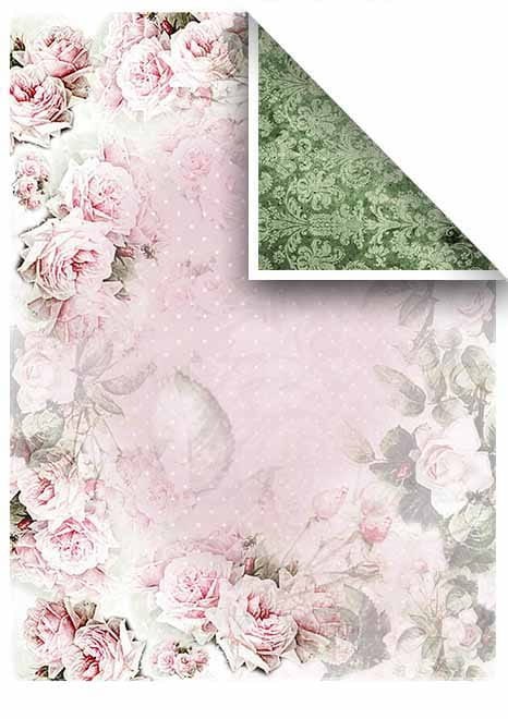Papier do scrapbookingu Beautiful Roses A4 ITD SCRAP-08