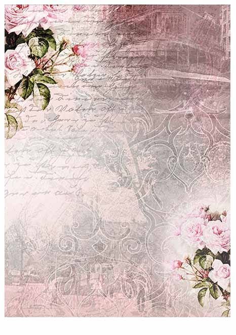 Papier do scrapbookingu Beautiful Roses A4 ITD SCRAP-08