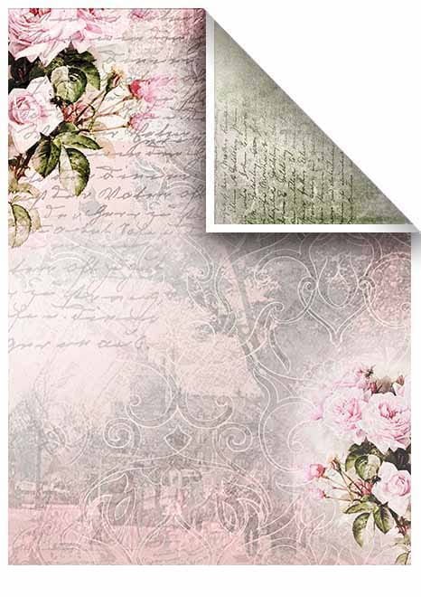 Papier do scrapbookingu Beautiful Roses A4 ITD SCRAP-08