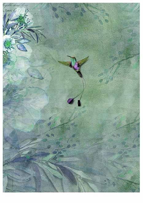 Papier do scrapbookingu "Evening meadow" A4 ITD SCRAP-12