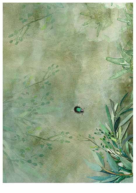 Papier do scrapbookingu "Evening meadow" A4 ITD SCRAP-12