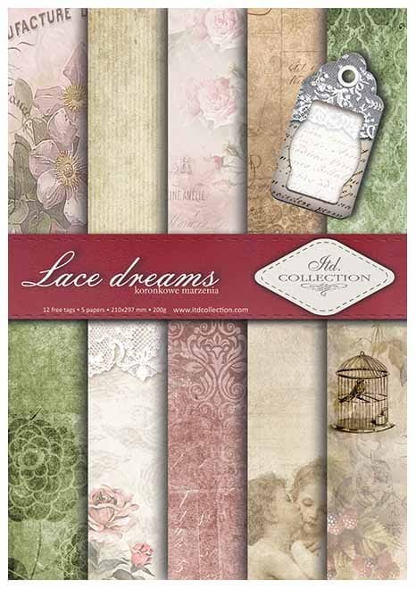Papier do scrapbookingu Lace dreams A4 ITD SCRAP-06