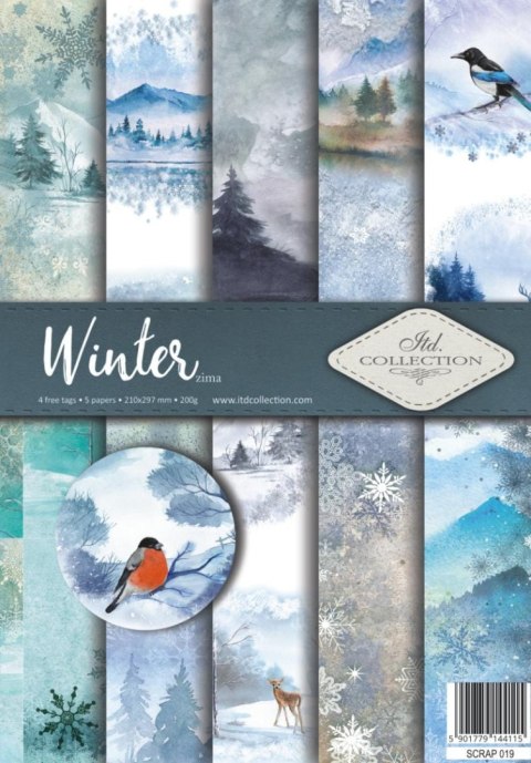 Papier do scrapbookingu Winter A4 ITD SCRAP-19
