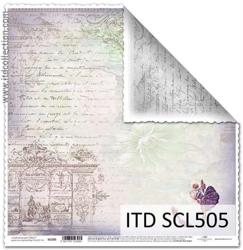 Papier do scrapbookingu dwustronny 30x30cm ITD SCL505