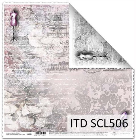 Papier do scrapbookingu dwustronny 30x30cm ITD SCL506