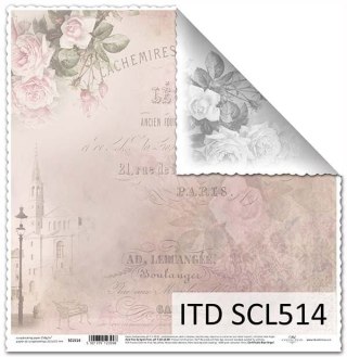 Papier do scrapbookingu dwustronny 30x30cm ITD SCL514
