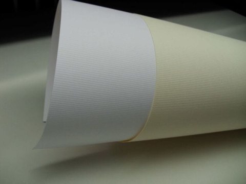Papier wizytówkowy/fakturowany ELFENBENS 20ark A4 - prążki białe