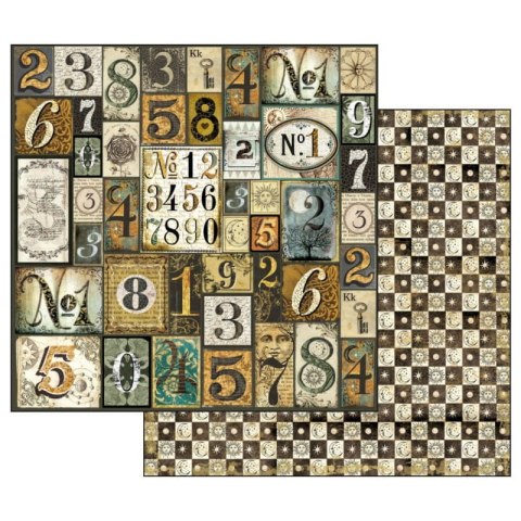 Zestaw 10 szt, papierów do scrapbookingu 30x30cm Alchemy SBBL34