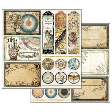 Zestaw 10 szt, papierów do scrapbookingu 30x30cm Alchemy SBBL34