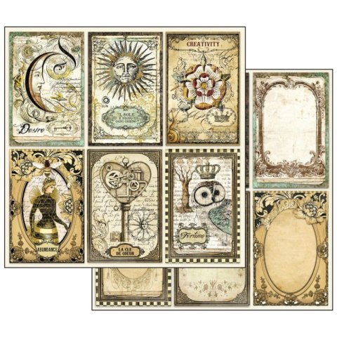 Zestaw 10 szt, papierów do scrapbookingu 30x30cm Alchemy SBBL34