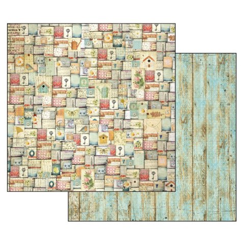 Zestaw 10 szt, papierów do scrapbookingu 30x30cm Stamperia GARDEN SBBL43