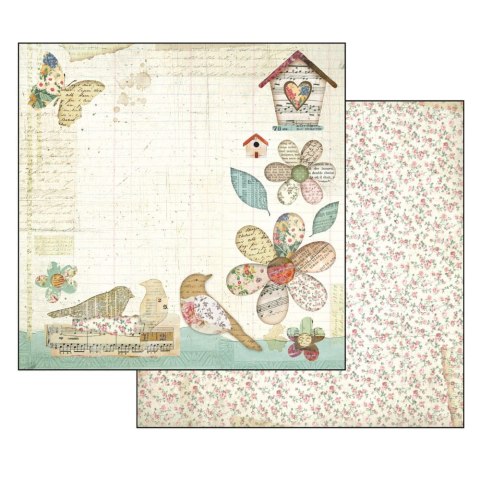 Zestaw 10 szt, papierów do scrapbookingu 30x30cm Stamperia GARDEN SBBL43