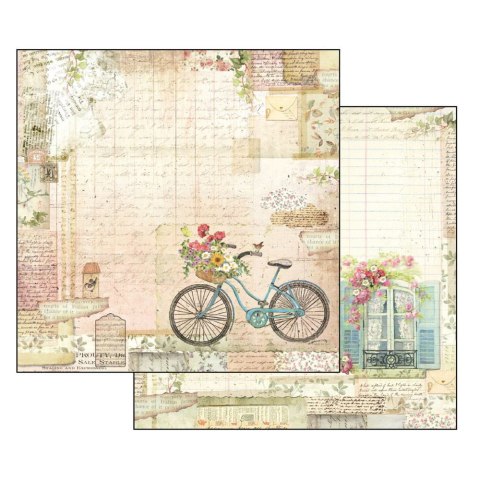 Zestaw 10 szt, papierów do scrapbookingu 30x30cm Stamperia GARDEN SBBL43