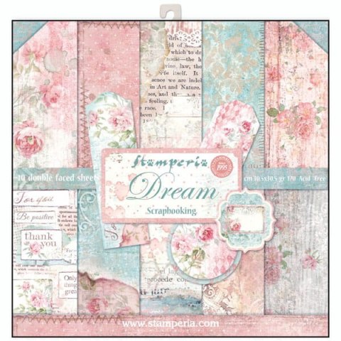 Zestaw 10 szt, papierów do scrapbookingu 30x30cm Stamperia SBBL27
