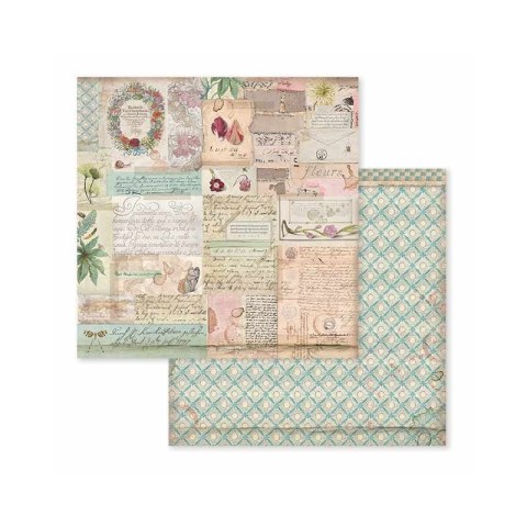 Zestaw 10 szt, papierów do scrapbookingu 30x30cm Stamperia SPRING BOTANIC SBBL50