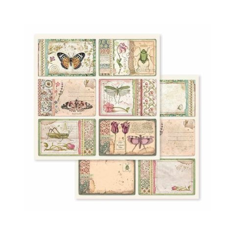 Zestaw 10 szt, papierów do scrapbookingu 30x30cm Stamperia SPRING BOTANIC SBBL50