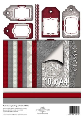 Zestaw 9 papierów do scrapbookingu A4 ITD SC004