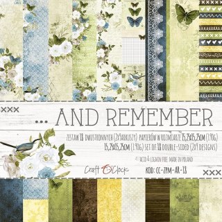 AND REMEMBER - zestaw papierów 15,25x15,25cm [CC-ZPM-AR-18]
