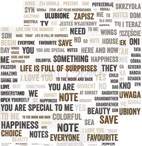 CC NAPISY - I - arkusz 30x30 cm [CC-MM-NAP-01A]